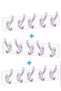 3 Pieces Transparent Hanger Wall Hanger Set of 5 Non-Marking Strong Adhesive Bathroom Kitchen Hooks