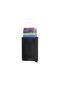 Black Faux Leather Mechanical Card Holder Classic Wallet 3 Pockets - 3