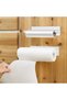 Adhesive Paper Roll Towel Holder, Paper Towel Rack, Towel Rack, Metal Paper Towel Rack White - 2