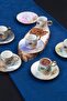 Blaze Peacock Set of 6 Persons 90ml Porcelain Coffee Cup 0128