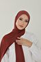 Dark Brick Luxury Combed Cotton Shawl - Women's Hijab Jersey Hijab Lycra Shawl - 3