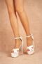 Luna White Patent Leather High Heeled Women's Shoes