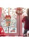 A Winter's Tale Christmas New Year Themed House And Snowman Glass Wall Door Sticker Set