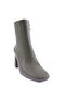 Women's Blunt Toe Heeled Boots Khaki Croco 215112821 - 2