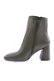 Women's Blunt Toe Heeled Boots Khaki Croco 215112821 - 3
