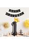 1 One Black Foil And King Crown Party Celebration Set - 4