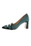 Women's Accessorized Heeled Shoes Green Velvet 2161362821 - 3