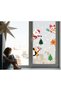 New Year's Santa Claus - Penguin, Snowman and Cookie Man Mosque, Wall and Door Stickers - 3