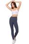 Indigo Ribbed High Waist Recovery Sports Interlock Knitted Tights with Pockets - 2