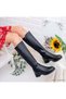 Whiteline Black Color Skin Leather Zippered Women's Boots