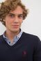 Men's Navy Blue Slim Fit Knitwear Sweater - 2