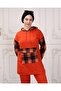 Women's Sleeve Plaid Hooded Tracksuit Set - 6