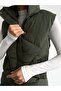 Women's Medium Length Stand Collar Sleeveless Puffer Vest - 5