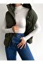 Women's Medium Length Stand Collar Sleeveless Puffer Vest - 7