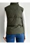 Women's Medium Length Stand Collar Sleeveless Puffer Vest - 8