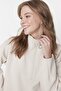 Taş Oversize Fermuar Detaylı Dalgıç/Scuba Örme Sweatshirt TCTAW23TW00198 - 4