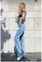 Medium Blue Ricra Loose High Waist Loose Leg Denim Jeans - 2