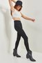 Women's Black Wide Waist Ribbed Leggings 40061022 - 6