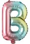 B Letter Rainbow Foil Balloon16 Inch 36 cm