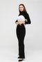 Women's Black Steel Knitted High Waist Firming, Firming Spaghetti Leg Leggings - 2