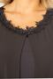 Women's Large Size Smoked Chiffon Evening Dress with Cape and Lace Detail 65n34506 - 4