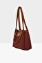 Claret Red Women's Iron Handle Cover Nubuck Bag M000007623 - 2