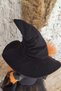 Halloween Black Leather Detailed Witch Girl Dress and Witch Hat, Girl's Halloween Dress - 8