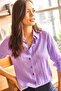 Women's Purple Jacquard Textured Woven Shirt GML-19001043 - 5