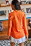 Women's Orange Jacquard Textured Woven Shirt GML-19001043 - 2