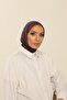 Eggplant Purple Practical Combed Cotton Shawl - Women's Hijab Velcro Hijab Bonnet - 2
