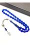 Dark Blue Amber-Like Rosary with Barley Cut and Tassel - 2
