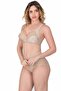 Women's Black Tulle Detailed Padding Bra & Slip Set 177 - 3