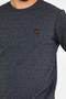Men's Crew Neck Chest Embroidery Detailed Anthracite Sweatshirt - 5
