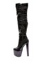 6K8000 Hidden Platform High Heel Boots - 3