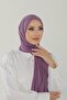Purple Luxury Combed Cotton Shawl - Women's Hijab Jersey Hijab Lycra Shawl - 5