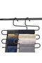 4 Pieces Black Metal 5-Layer Trousers Scarf Hanger - 6