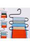 4 Pieces Black Metal 5-Layer Trousers Scarf Hanger - 7