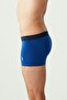 Men's Navy Blue - Cobalt Blue - Navy Blue Melange 3-Piece Boxer - 3
