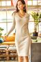 Women's Stone V-Neck Lycra Mini Dress ELB-19001793