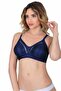 Women's Navy Blue Tulle Detailed Non-Wireless Minimizer Bra 171 - 3