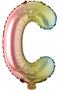 C Letter Rainbow Foil Balloon16 Inch 36 cm