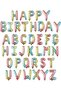 F Letter Rainbow Foil Balloon 16 Inch 36 Cm - 2