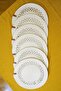 Embroidered Jute Placemat White Placemat, In Set, Durable, Heat Sensitive, Long Lasting, - 4