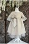 Mink Half Sleeve Girl's Baby Evening Dress Baby Girl Evening Dress
