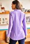 Women's Purple Jacquard Textured Woven Shirt GML-19001043 - 2