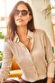 Women's Stone Jacquard Textured Woven Shirt GML-19001043