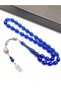 Dark Blue Amber-Like Rosary with Barley Cut and Tassel - 3