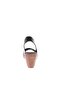 Woman's platform sole sandal black wrinkled 822103138 - 8