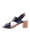 Women's Velcro Heeled Sandals Black Genuine Leather 32663244 - 6
