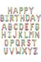 V Letter Rainbow Foil Balloon16 Inch 36 cm - 2